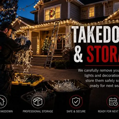 Christmas lights takedown and storage
